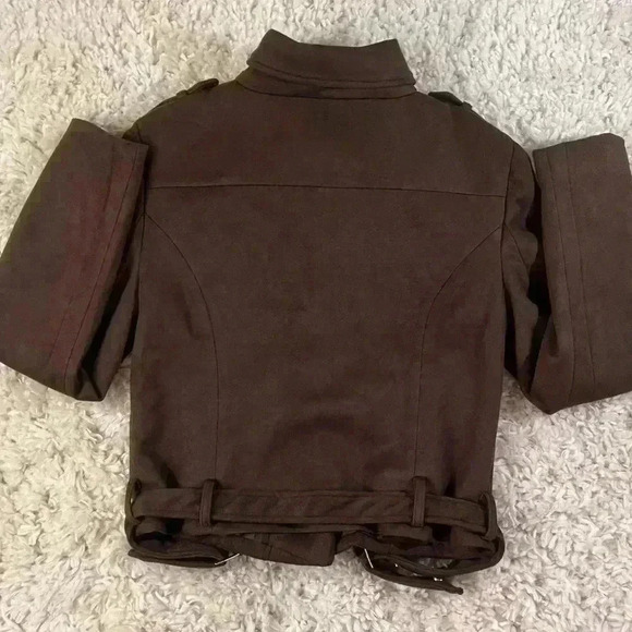 Romeo & Juliet couture faux suede chestnut women’s jacket. - Picture 15 of 16